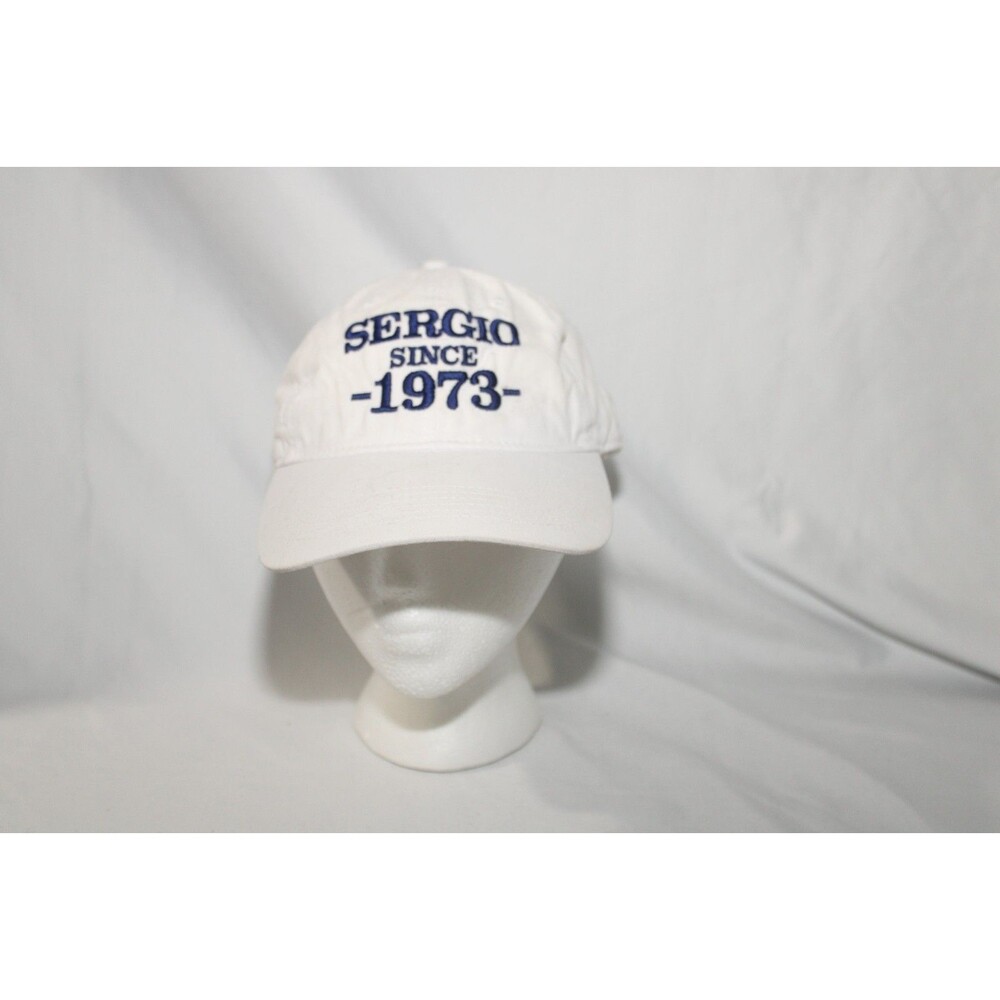 Sergio Since 1973 Cap Dad Hat Embroidered Text Unique Gift White